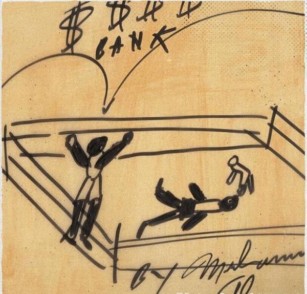 نقاشی های بوکسور معروف، محمدعلی کلی، در نمایشگاه لندن